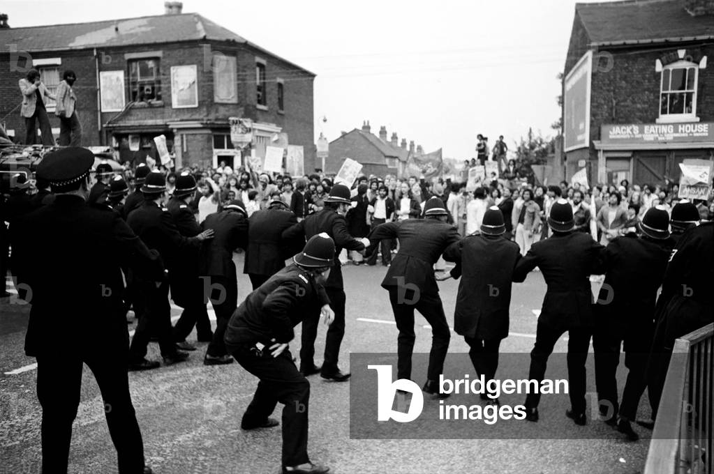 The Birmingham Riots, August 1977 (b/w photo)
