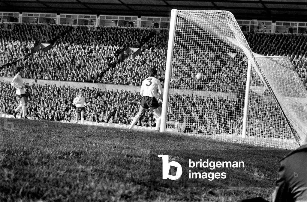 English League Division One Match at Old Trafford. Manchester United 3 v Tottenham Hotspur 1. Action from the match. 22nd November 1969 (photo)