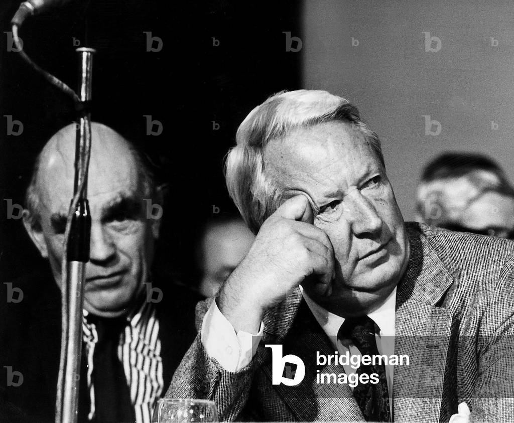 Edward Ted Heath former Prime Minister at the Conservative Party conference in 1976