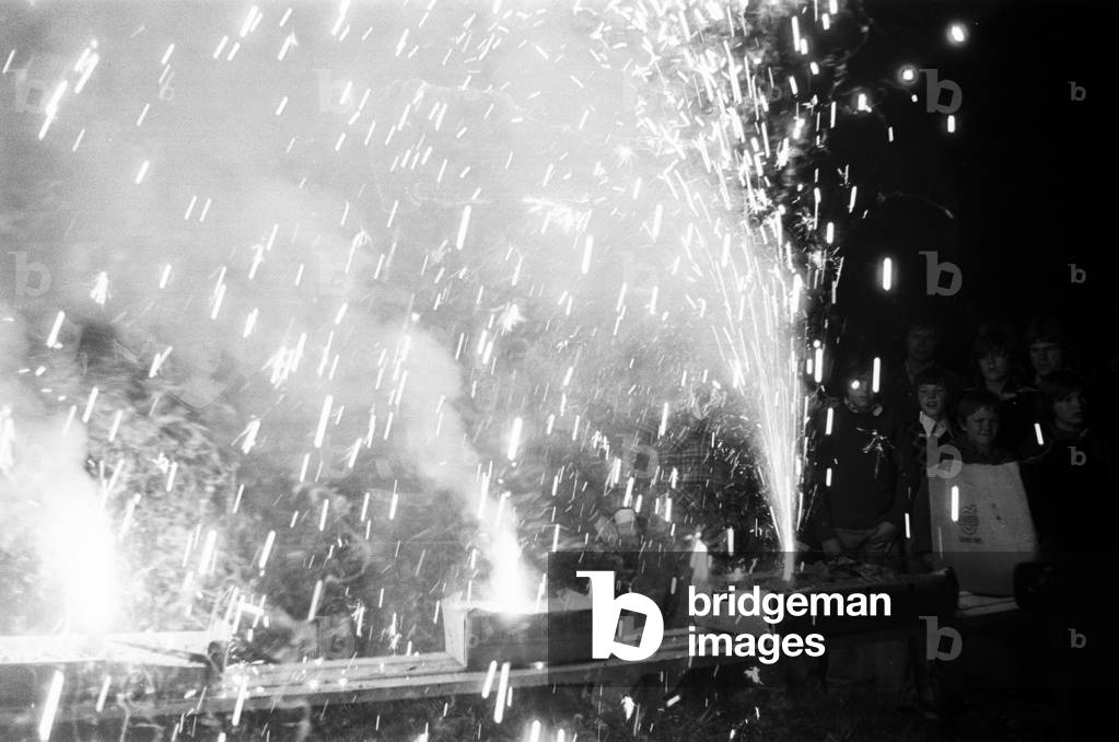 Bonfire Night, Reading, Berkshire, November 1975.