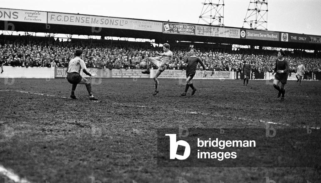 Crewe 1-1 Coventry, FA Cup match at The Alexandra Stadium, Saturday 12th February 1966 (photo)