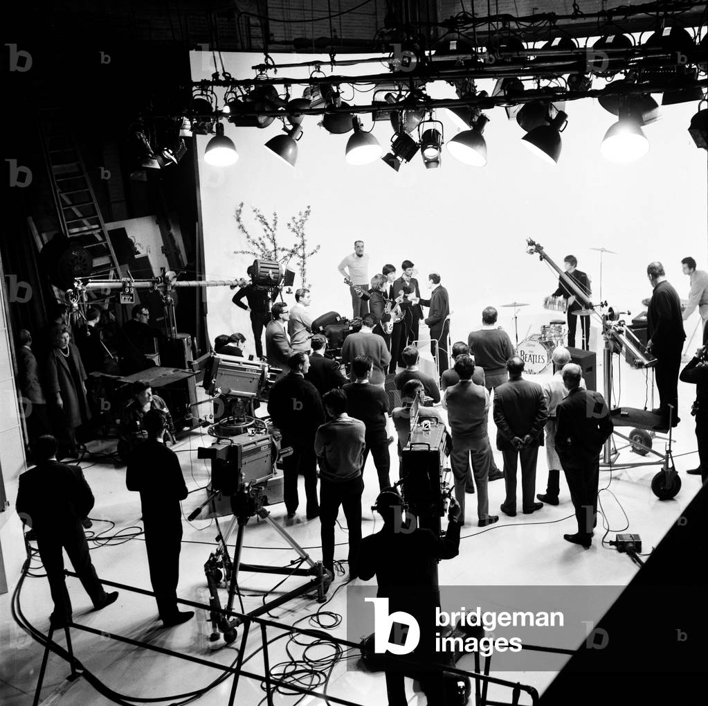 The Beatles filming finale of A Hard Day's Night at the Scala Theatre off Tottenham Court Road in London 31st March 1964.