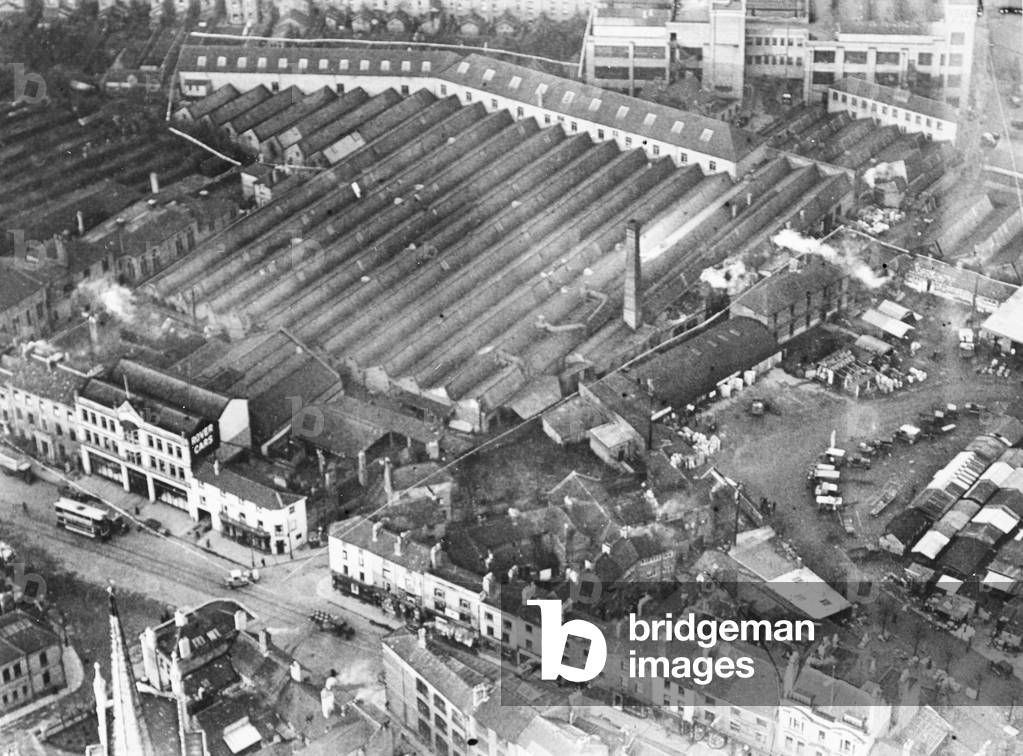 Aerial view of Rover Car Works at Coventry, c. 1930 (b/w photo)
