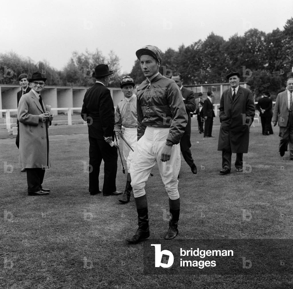 Racing at Windsor race course. Lester Piggott rides again after a two month suspension. 30th July 1962.