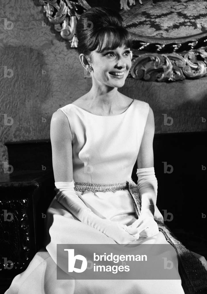 Actress Audrey Hepburn at the London premiere of her latest movie 