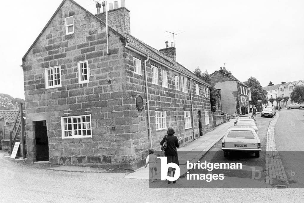 The Captain Cook Schoolroom Museum in Great Ayton. 9th October 1978 (b/w photo)