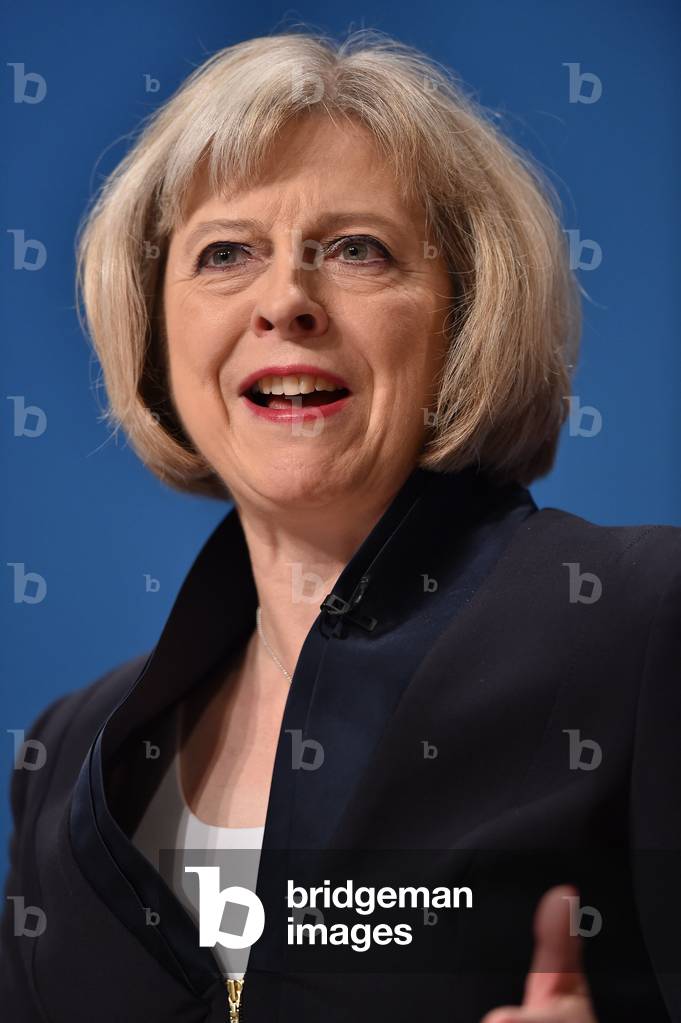 Theresa May speaking at the 2014 Conservative Party Conference in Birmingham, England on September 30th 2014 (photo)