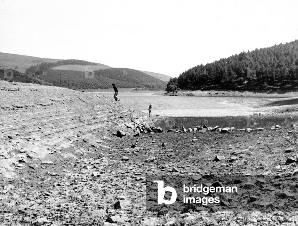 Derwent reservoir near Sheffield, showing the low water due to the continuing drought in Britain
July 1976