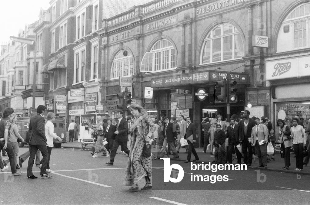 Earls Court Station, Earls Court, London, 11th September 1971 (b/w photo)