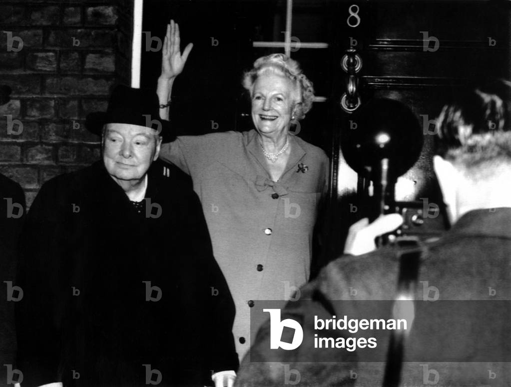 Winston Churchill's 85th Birthday, 1959 (b/w photo)