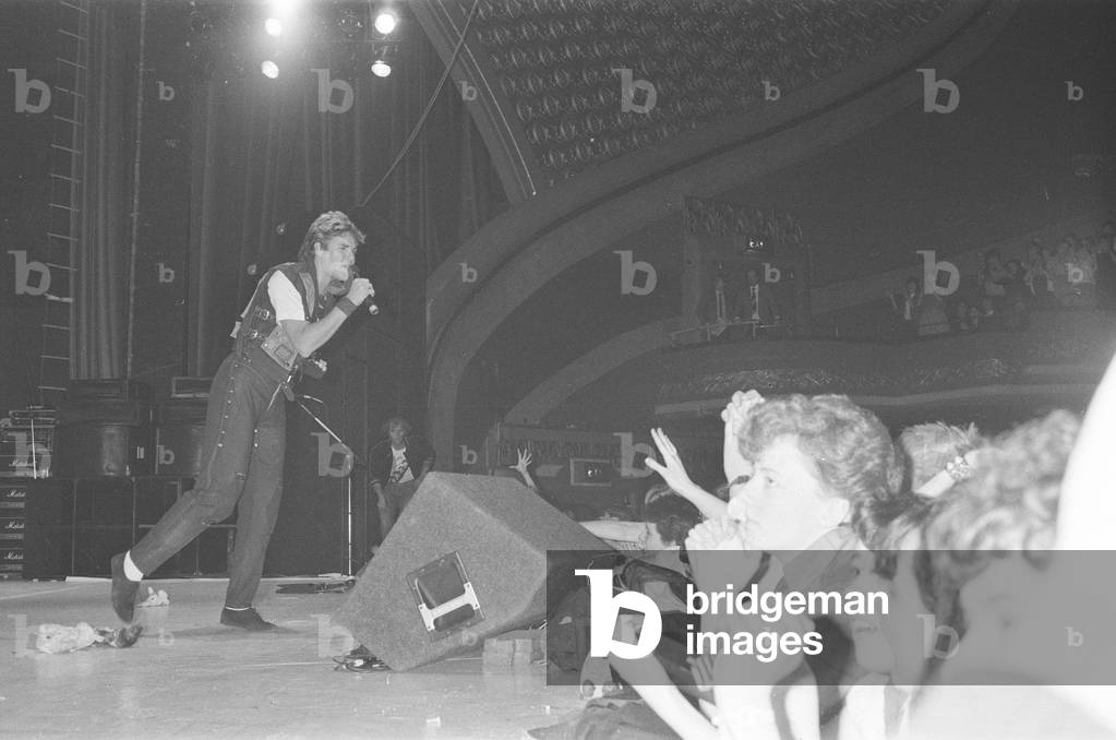 Duran Duran in Concert, Apollo Theatre, Manchester, 7th December 1983 (b/w photo)