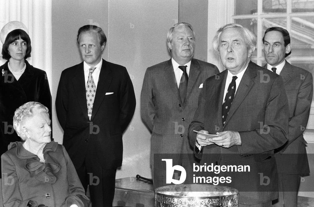 Lady Churchill's 89h Birthday Celebrations, London, 1974 (b/w photo)