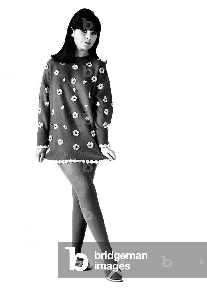 Clothing Misc. 1965: Rosemary Bell, September 1965 (b/w photo)