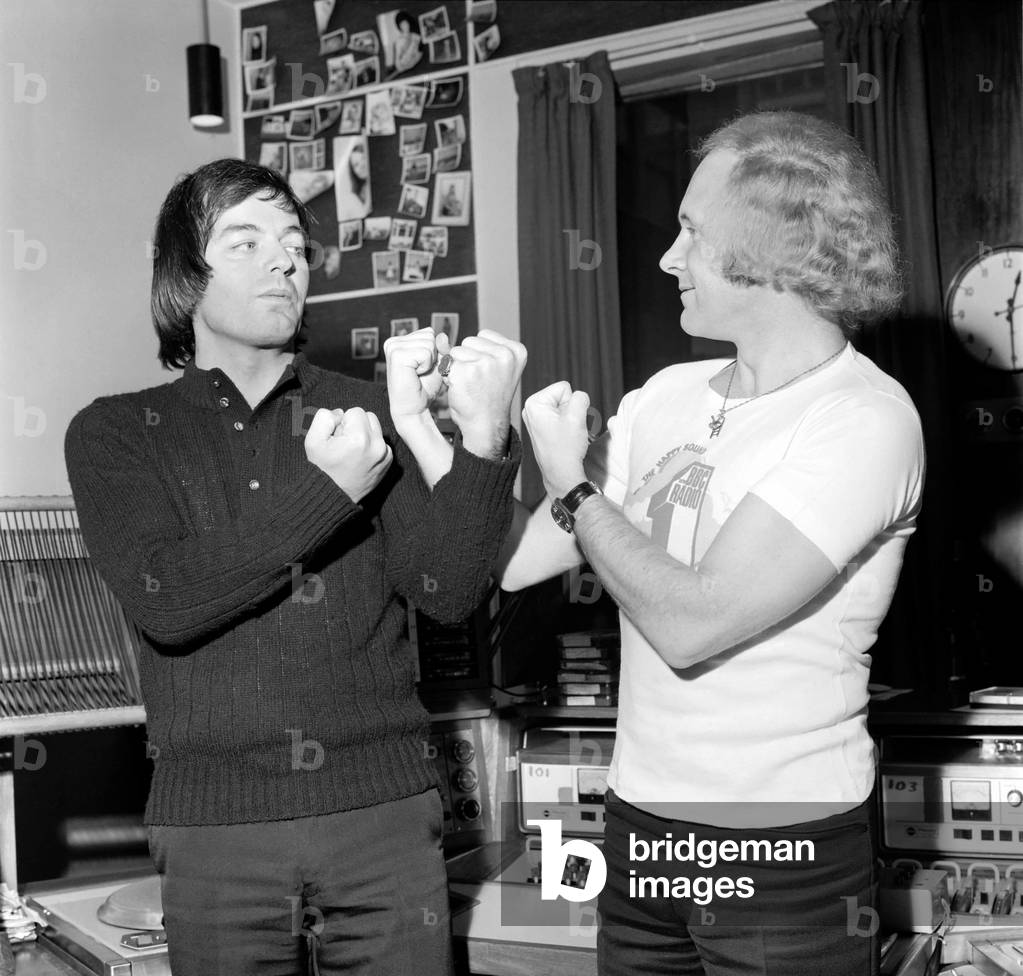 D.J. Tony Blackburn and D.J. David Hamilton, January 1975