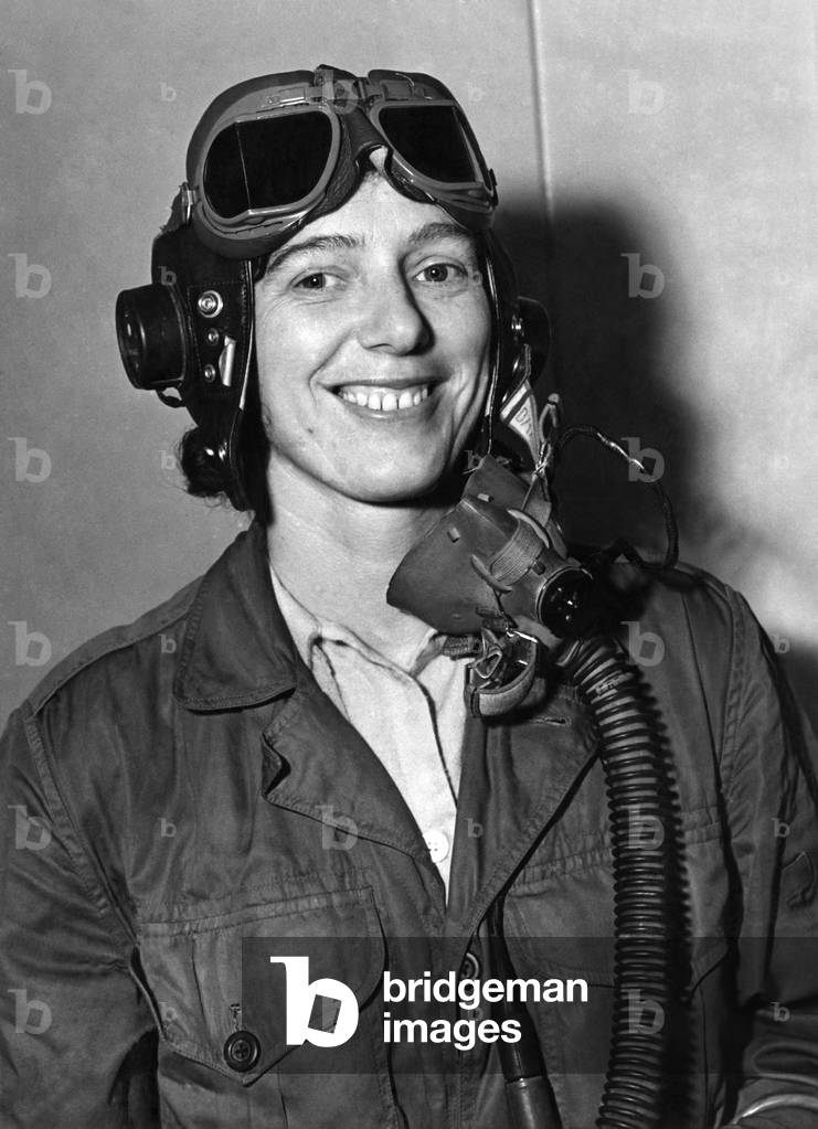 Aviation Pilot: Mrs. Burne in flying kit, October 1954