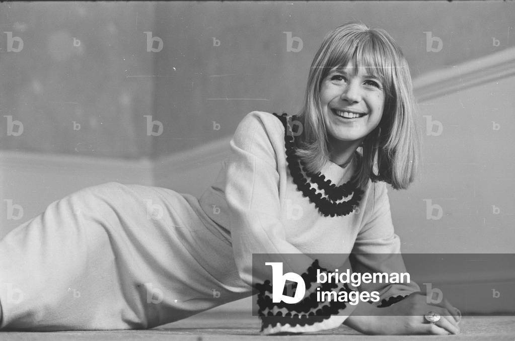 Marianne Faithfull poses for portraits. 3rd January 1965 (b/w photo)