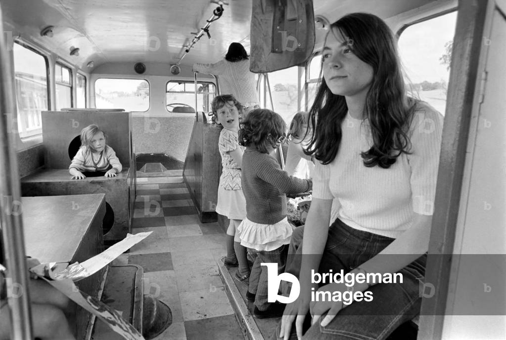 Northern Ireland Belfast August 1972. One of the five Play Buses that help bring a little happiness to the children caught up in the troubles. August 1972 72-9485-001