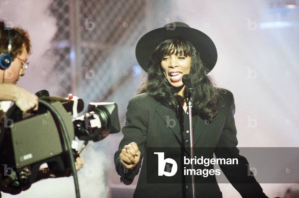Donna Summer, performing on BBC's Top of The Pops, 1st March 1989.