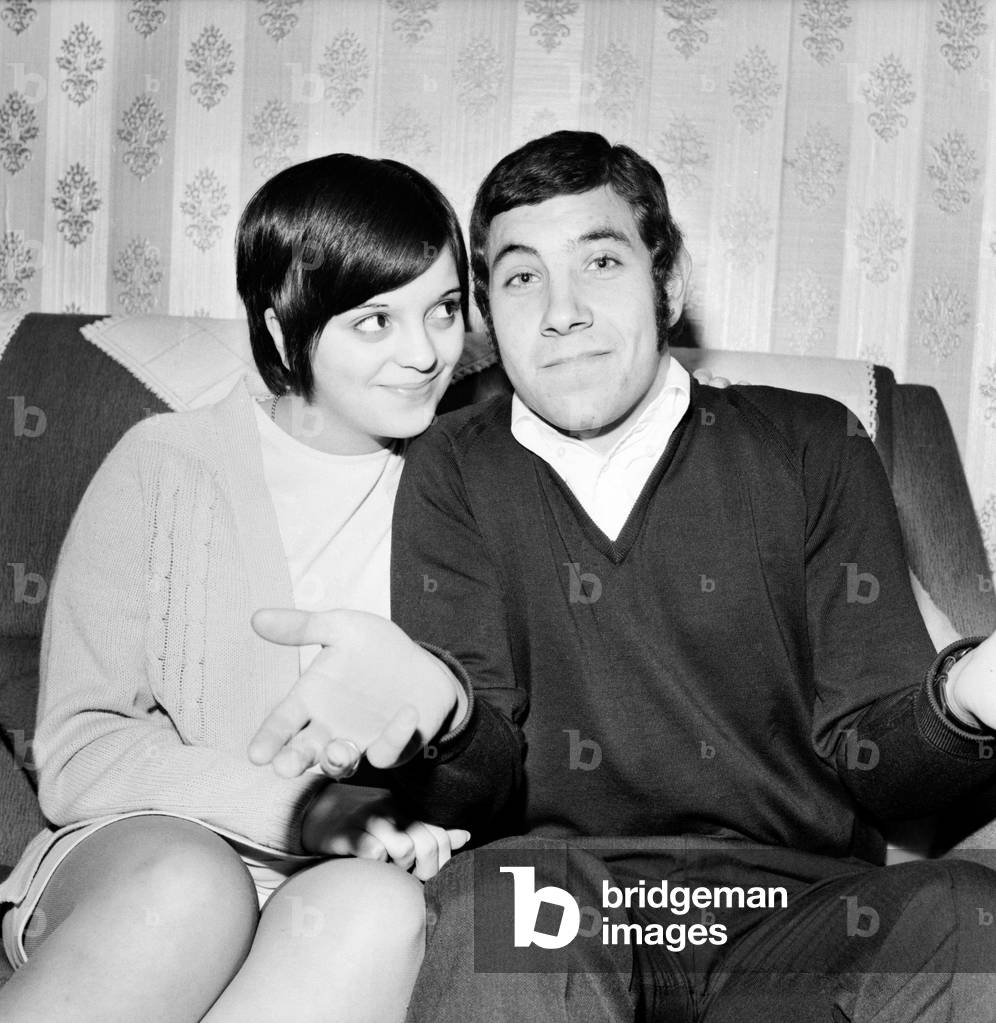 Luciano Masiello of Charlton Athletic with his fiancee Linda Redpath. December 1969 (photo)