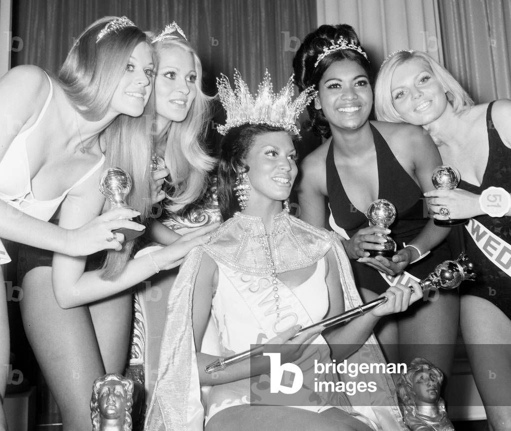 Miss World Competition at the Royal Albert Hall, 20th November 1970 (b/w photo)