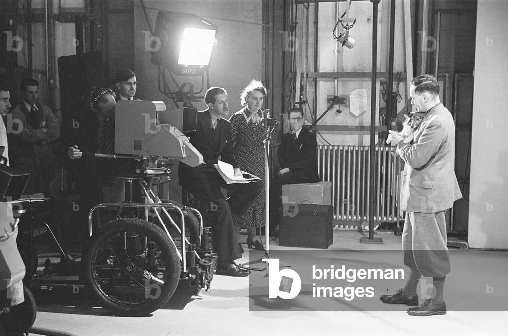 Picture Page television magazine programme seen here being broadcast from the BBC studios at Alexandra Palace. January 1939.