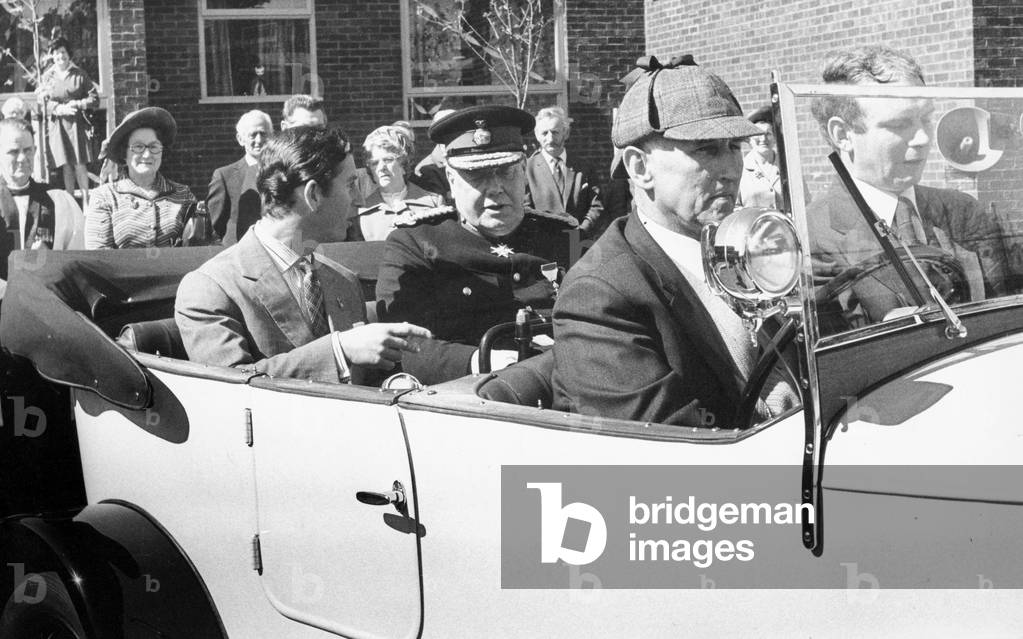 Prince Charles, The Prince of Wales during his visit to the Lake District 18 May 1977 (b/w photo)