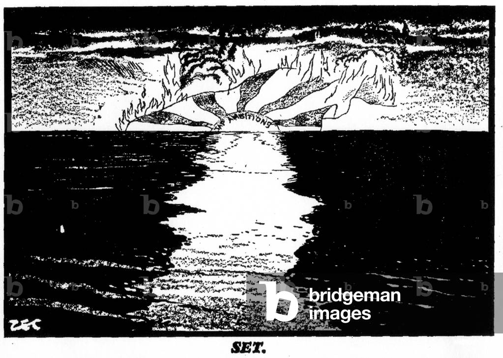 Philip Zec Cartoon Daily Mirror 11th August 1945 (b/w photo)
