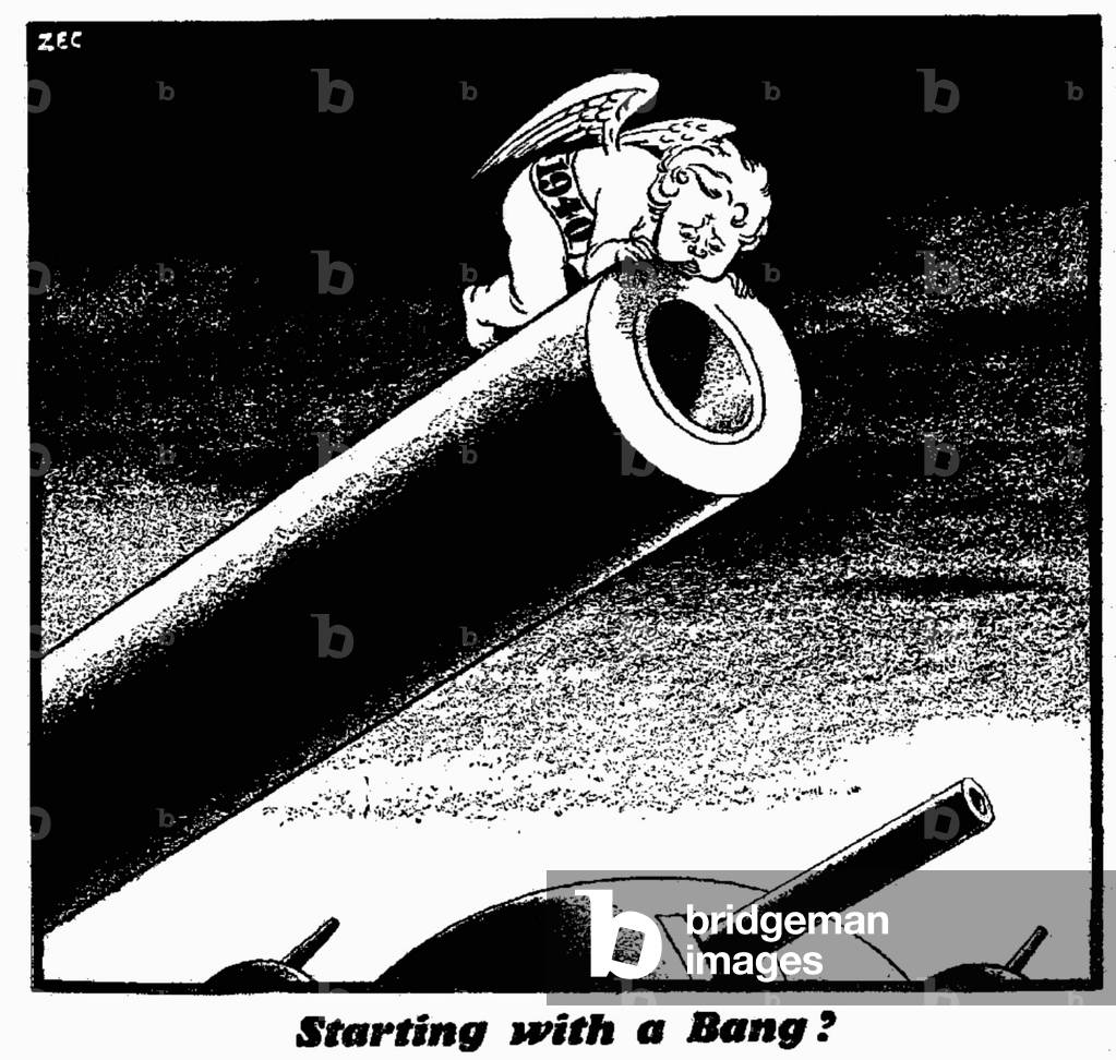 Starting with a Bang 1st January 1940 (b/w photo)