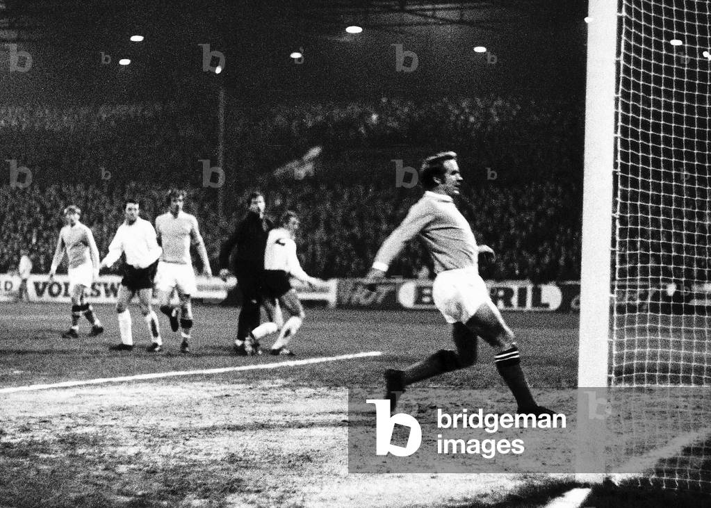 European Cup Winners Cup Second Round Second Leg match at Maine Road November 1969 Manchester City 5 v Lierse SK 0Manchester City's Francis Lee scores a goal (photo)