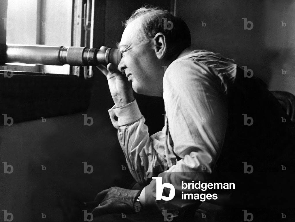 Sir Winston Churchill, 1944 (b/w photo)