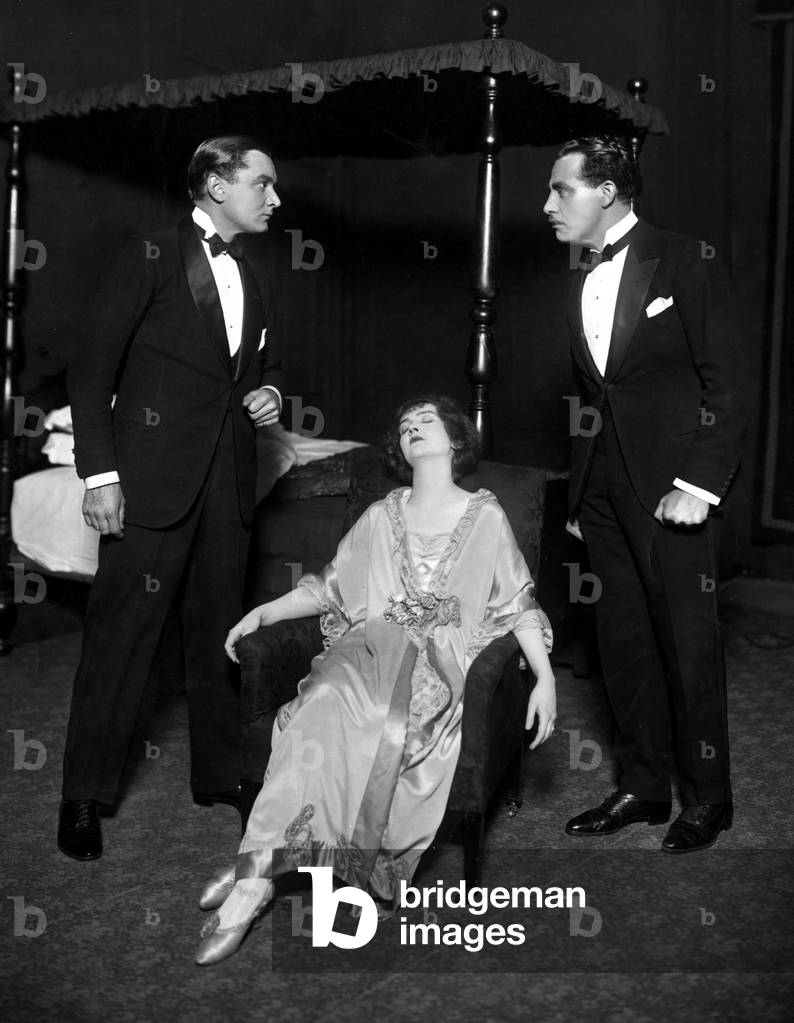 Scene from the play The Cat and The Canary, 30th January 1923 (b/w photo)