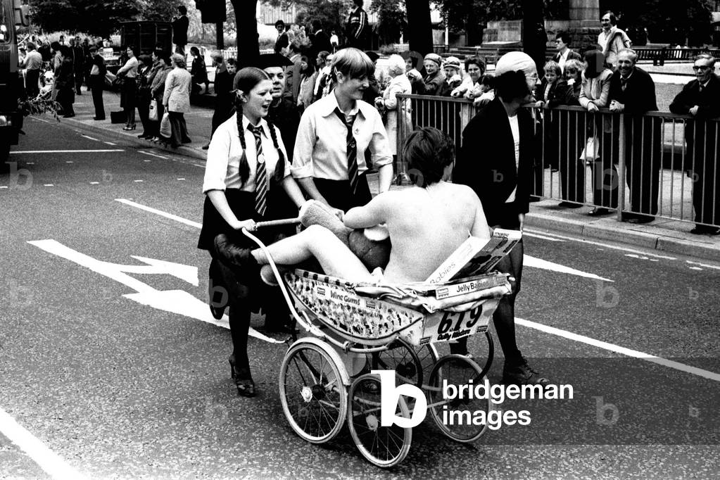 The Lord Mayor of Newcastle's parade in the city centre, 23rd June 1979 (b/w photo)