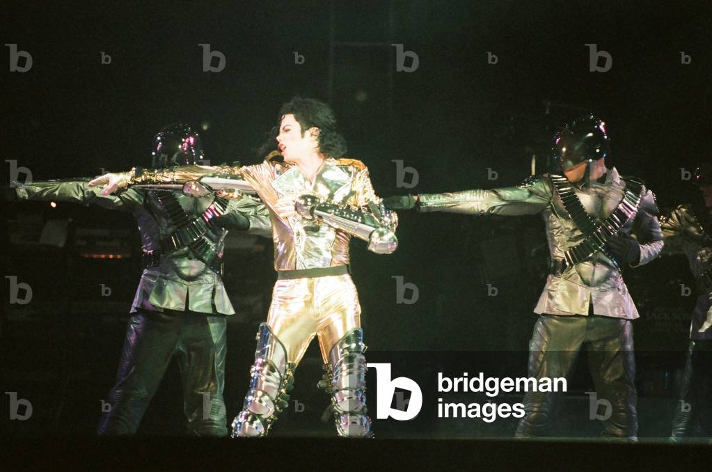 Michael Jackson seen here on stage in Prague, 8th September 1996 (photo)