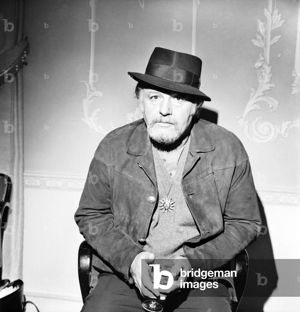 Rod Steiger. A new film by Columbia called 'Waterloo' in which Rod Steiger plays Napolean and actor Christopher Plummer plays The Duke Of Wellington had its press reception at the Dorchester Hotel. Coulorfull character, Rod steiger turned up ex wearing a black tribly hat. February 1970