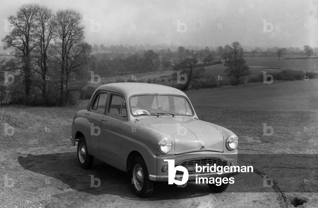 The new Standard 8 Gold Star model car Circa 1957 (b/w photo)