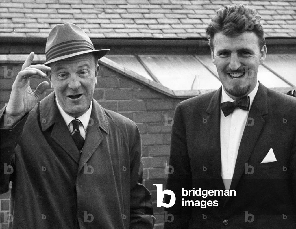 Stan Cullis (left) arriving at Coventry City with Jimmy Hill 20th September 1964 (photo)