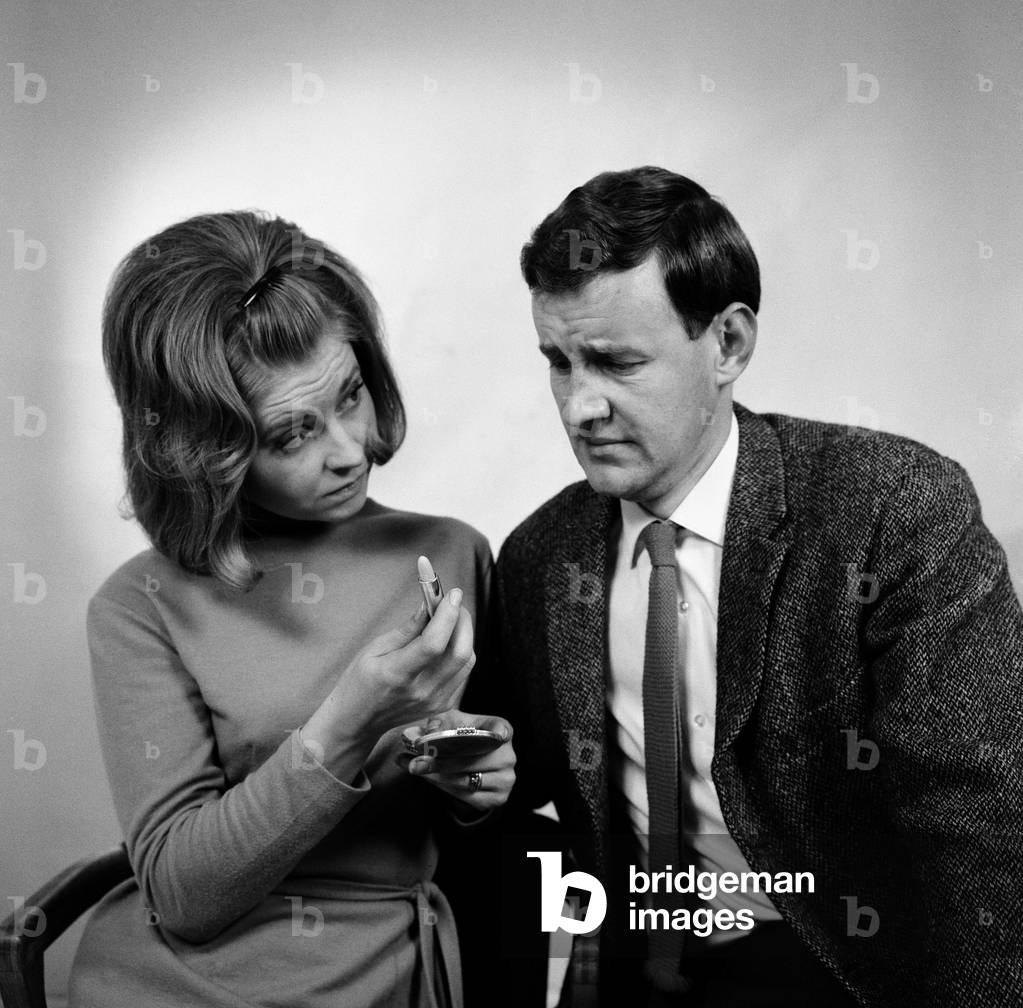 Stars of The Marriage Lines, BBC TV Comedy Series which takes a light hearted look at newly weds. Prunella Scales as Kate Starling & Richard Briers as George Starling. 25th September 1964 (b/w photo)