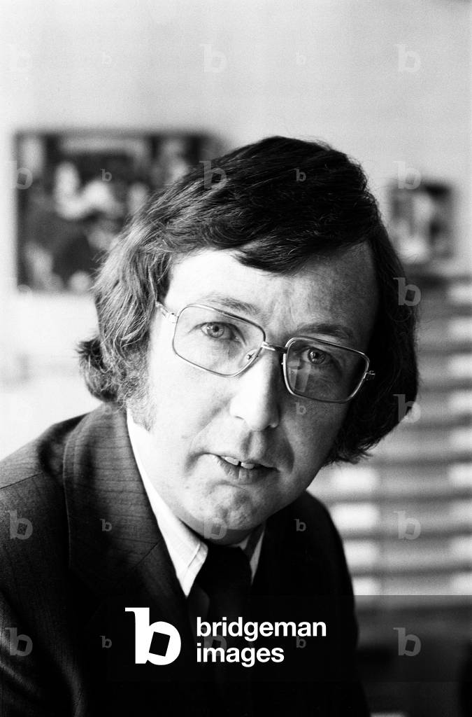 Trevor Roberts, Picture Editor, Birmingham Post and Mail Newspapers, 1974 (b/w photo)