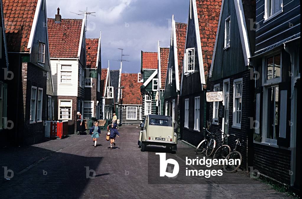Marken town on Ijssel Meer north of Amsterdam, Holland, 5th May 1973 (photo)