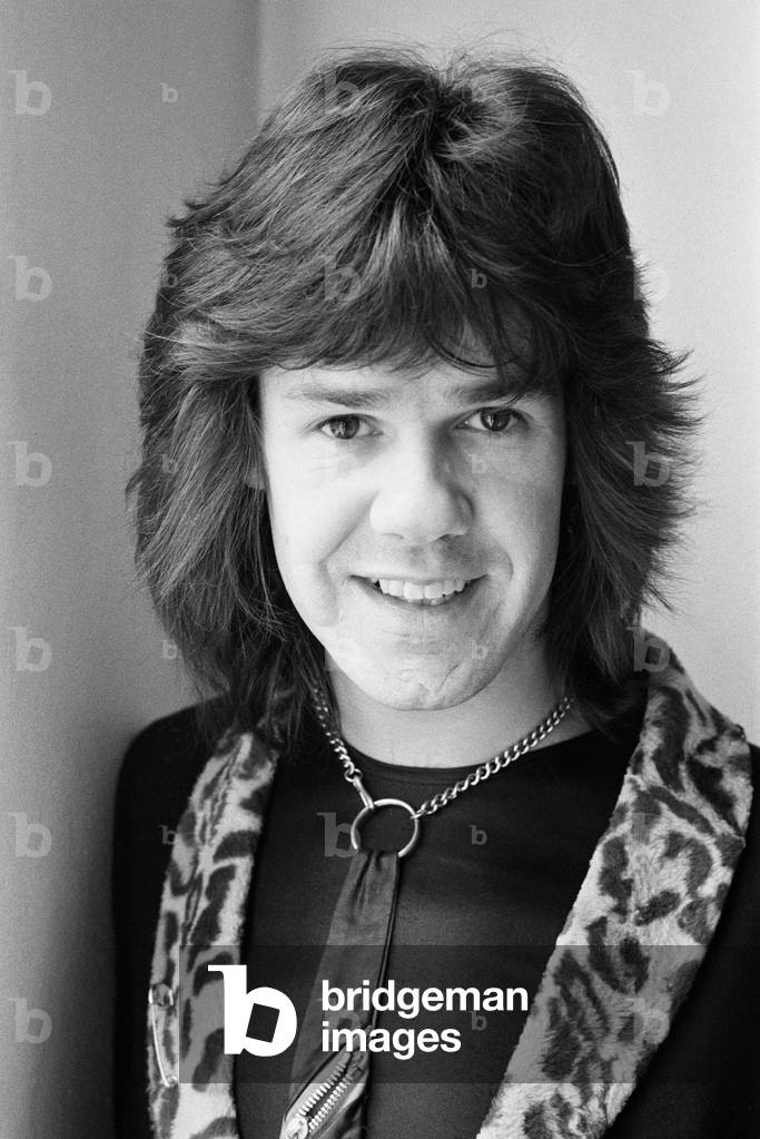 British blues guitarist and singer Gary Moore of Thin Lizzy. 27th March 1979 (b/w photo)