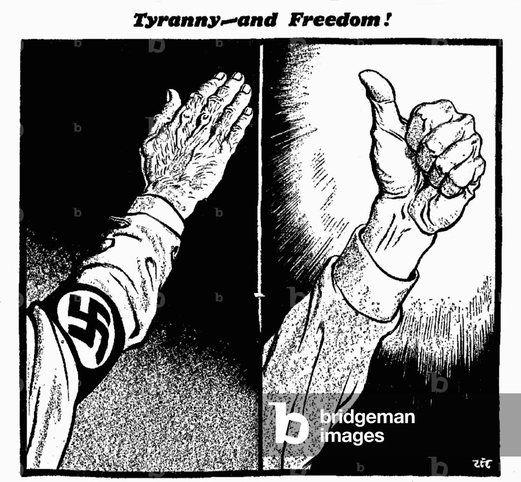 Tyranny - and Freedom! 28th October 1940 (b/w photo)