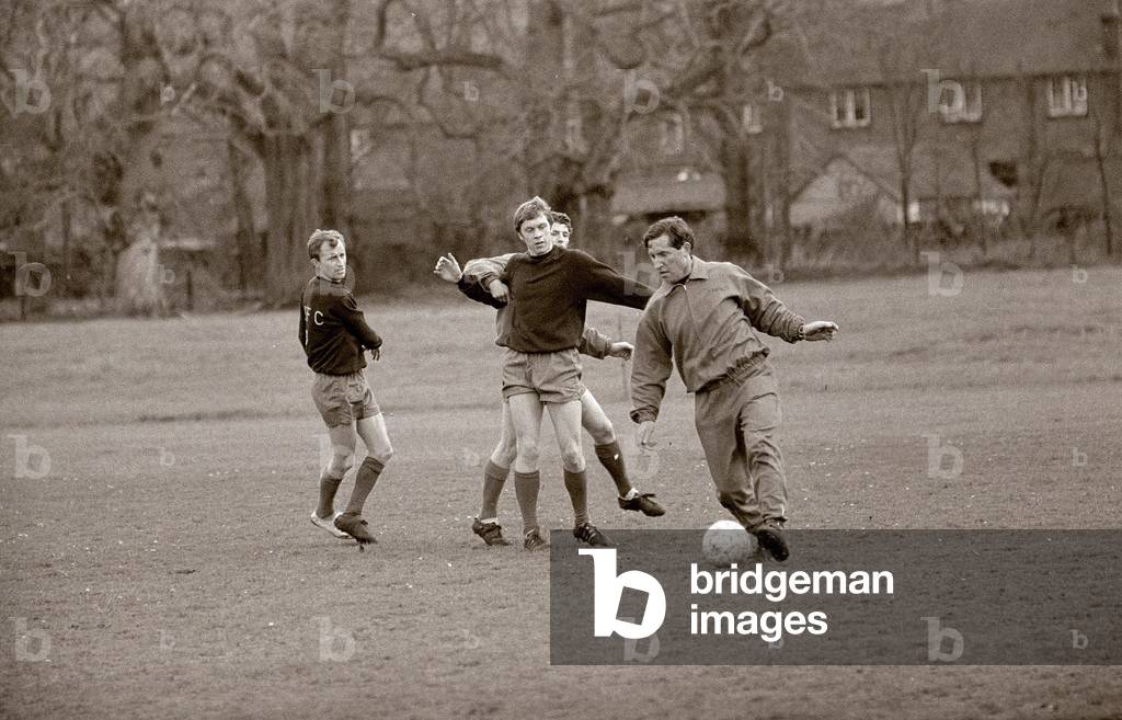 Leicester City Football Team in training for the FA Cup Final April 1969 (photo)