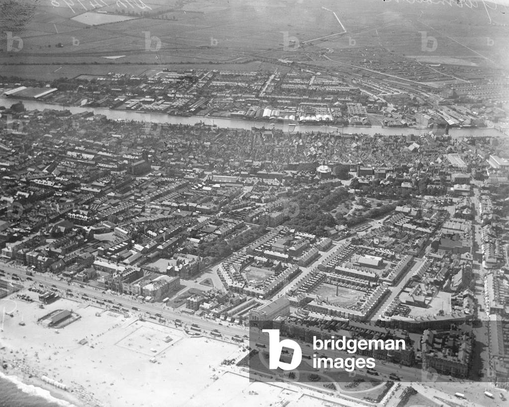 Aerial view of Great Yarmouth. Circa 1926.