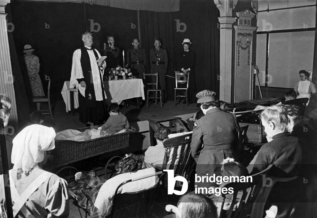 World War II: Air raid victims at Orlington Square. September 1942