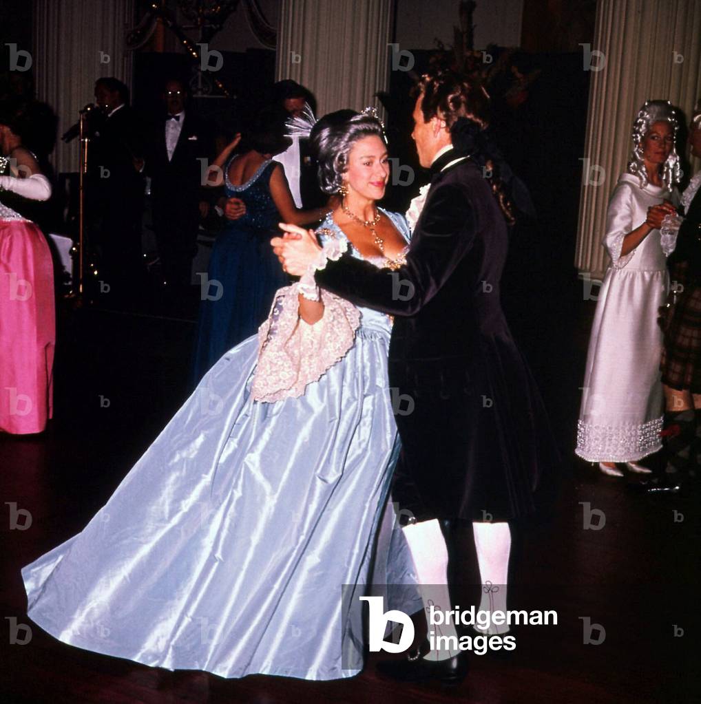 Princess Margaret and Lord Snowdon at the Georgian Ball at Mansion house, July 1964 (photo)