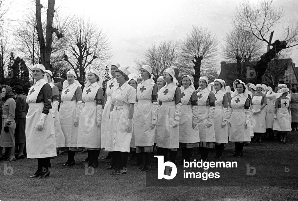 Auxilary Nurses on parade.
April 1939