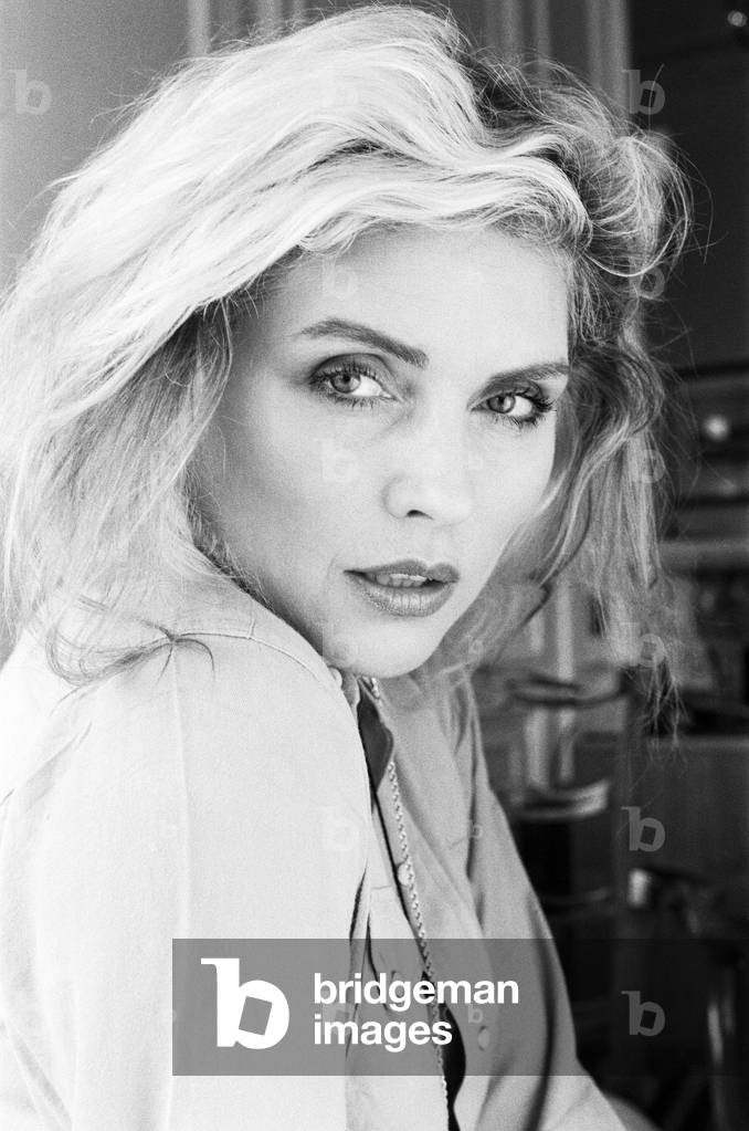 Portraits of singer Debbie Harry, 7th February 1987 (b/w photo)