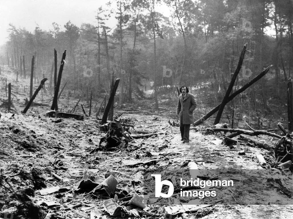 Accidents - Air 1974: The Hopeless Journey: He knew the journey was hopeless, but he didnÍt know what else to do. 29-year-old Salih Yardimici, a Turk living in London, was on his way to LondonÍs Heathrow Airport to be reunited with his wife Vildan when he heard of the DC10 crash in a French forest on Sunday (3-3-74). Salih Yardimici at Ermenonville Forest in France, the scene of the crash in which his young wife died. March 1974