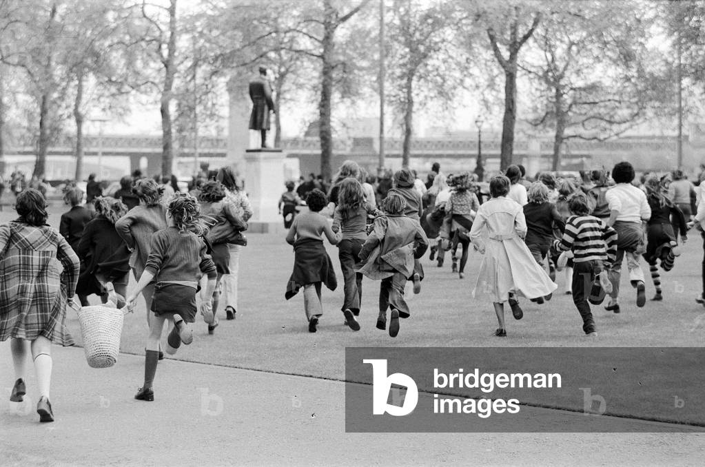 Students Demonstration in London, 17th May 1972 (b/w photo)