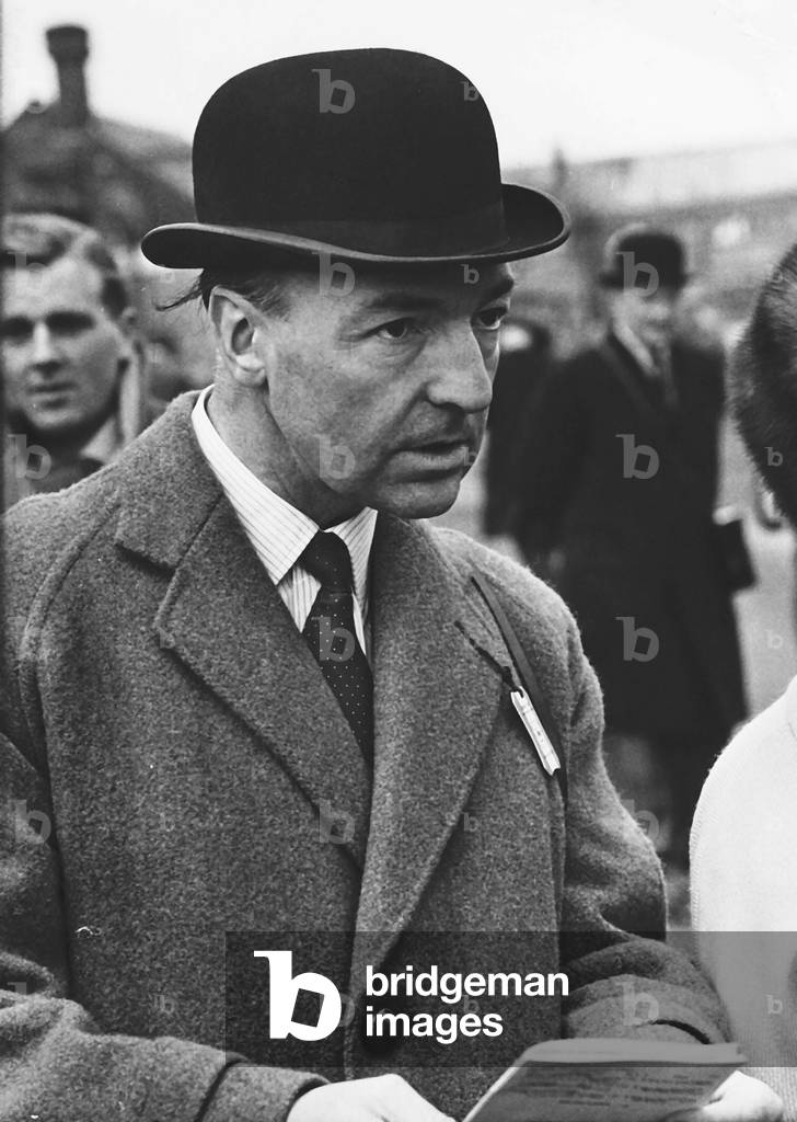 John Profumo, Minister of War, at Sandown Park racing in 1963.